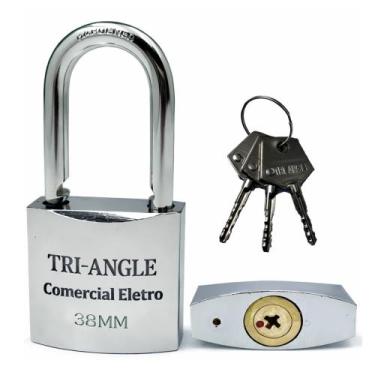 Imagem de Cadeado Medio 38mm Tritan Chave Tetra Robusto Corpo Haste Inox Cimenta