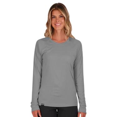 Imagem de Camiseta UV Feminina Proteção Solar Segunda Pele Básica Estilosa Várias Cores-Feminino