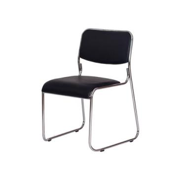 Imagem de Cadeira De Escritório Dakar Secretária Home Office Preta Base Fixa Cro