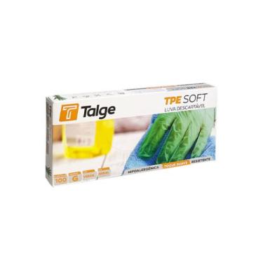 Imagem de Luva Talge TPE Verde Tam P, M e G Caixa Com 100 Und, M