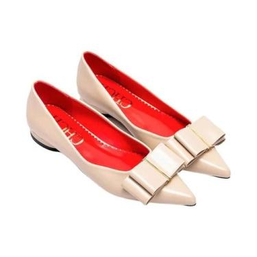 Imagem de Sapatos Planos Pretos Com Bico Fino Para Mulheres, Confortáveis Para O