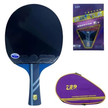 Imagem de Raquete Ping Pong 6 Estrelas Tenis De Mesa Profissional Equilibrada Co
