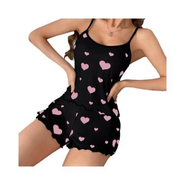 Imagem de Conjunto De Pijama Feminino Ultra Macio E Confortável Com Estampa De C