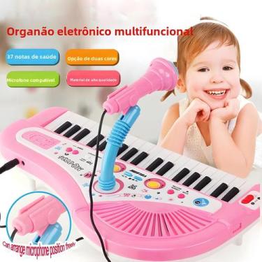 Imagem de Piano Eletrônico Infantil Com 37 Teclas E Microfone, Instrumento Music