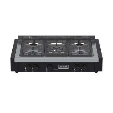 Imagem de Fogao a Gas de Embutir de Bancada 5 Bocas Venax Temis Preto