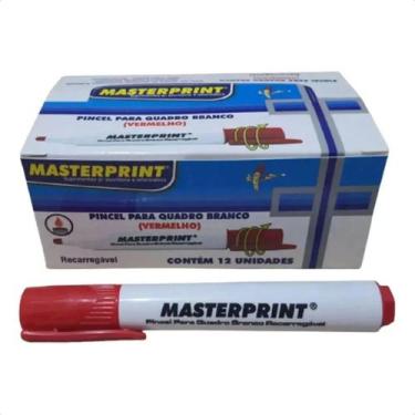 Imagem de Marcador Caneta Pincel Quadro Branco Lousa caixa 12 unidades - Masterp