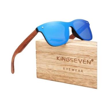 Imagem de Óculos de Sol Vintage de Madeira Polarizados UV400 Masculino - Armação