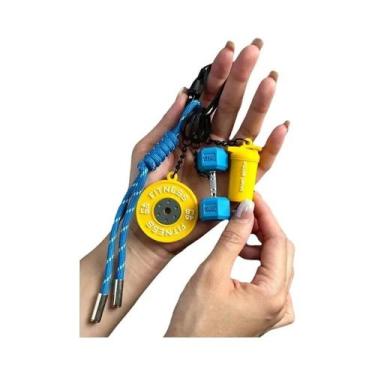Imagem de Chaveiro De Silicone Para Amantes De Academia: Halteres, Pesos E Anilh