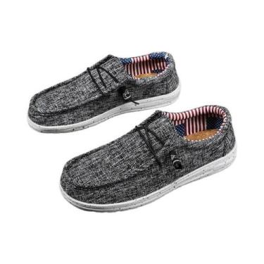 Imagem de Tênis Casuais Masculinos plus Size Em Lona Respirável E Leve Para Cami