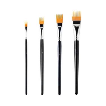 Imagem de Pincéis De Cerdas De Nylon Em Vários Tamanhos Para Técnicas De Pintura