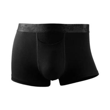 Imagem de Shorts Boxer Esportivos Masculinos De Verão Em Modal Com Fenda Lateral