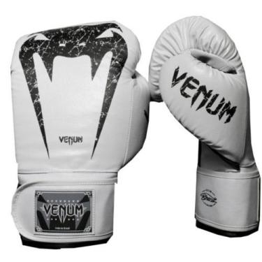 Imagem de Luva De Boxe Muay Thai Venum Giant Brasil Branca, 16Oz