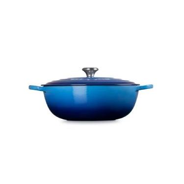 Imagem de PANELA LE CREUSET MARMITA SIGNATURE GOURMET EM FERRO FUNDIDO 32CM AZURE BLUE 2111432220...
