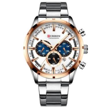 Imagem de Relógio CURREN 8355 Masculino Quartz Aço Inoxdável Branco, Branco