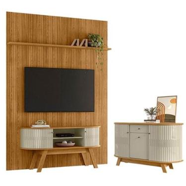 Imagem de Painel Piso Teto New Interlagos Cumaru com Rack Bancada Atlanta New Si