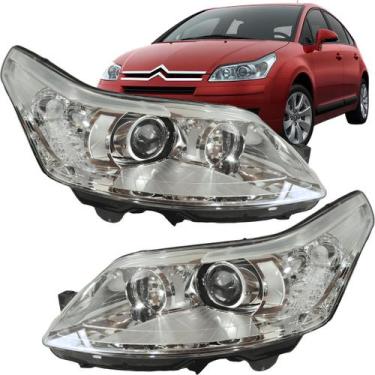 Imagem de Par Farol Citroen C4 2007 a 2013 Direito Direcional Elétrico - SR