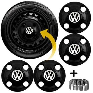 Imagem de Jogo Calotinhas Centrais Vw Aro 13 14 15 Gol Fox Voyage Polo - GFM