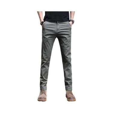 Imagem de Calças Casuais Slim Fit Para Homens, Estilo Coreano, 2024 Primavera Ve