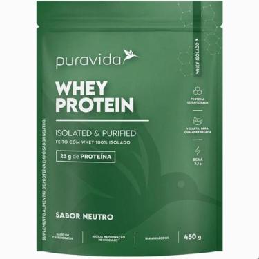 Imagem de Whey Protein 100% Isolate e Purified 450g Pura Vida, Neutro