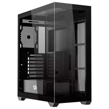 Imagem de Gabinete Gamer Aquário Redragon Deflect - Vidro Temperado - ATX - Pret