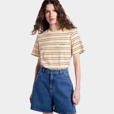 Imagem de Camiseta Hering Casual Feminina, Amarelo, M