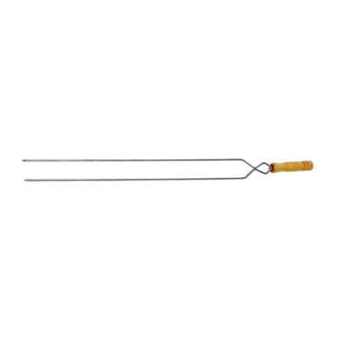 Imagem de Espeto Duplo para Carne de Churrasco 85 Cm - ARAMEFER
