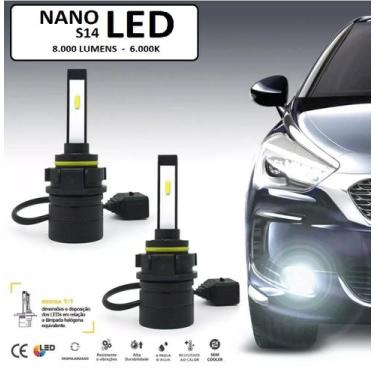 Imagem de Par Lampada Ultra Led Nano S14 H1 H3 H7 H11 HB3 HB4 H16 H27 - phd, H11
