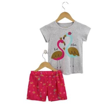 Imagem de Conjunto Menina Roupa Infantil Juvenil Verão Short Feminino - Click Ba