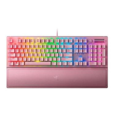 Imagem de Teclado Mecanico Razer Blackwidow V3 Quartz Chroma Switch Green, RZ03-