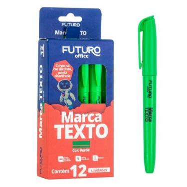 Imagem de Caixa Com 12 Unidades Caneta Marca Texto Colorida Para Papelaria Escol