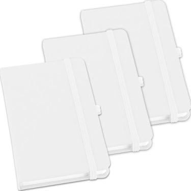 Imagem de Kit 3x Caderneta de Anotações 14x21cm 80 Fls Sem Pauta Branco - TopGet