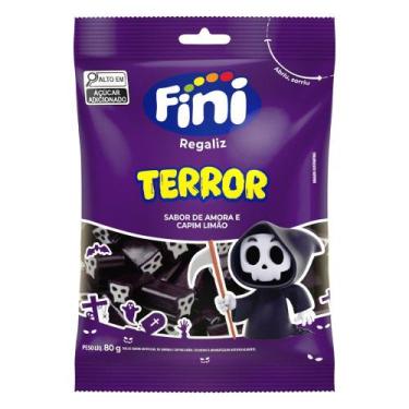 Imagem de Bala de Gelatina Fini Terror Sabor Amoras e Capim Limão 80g