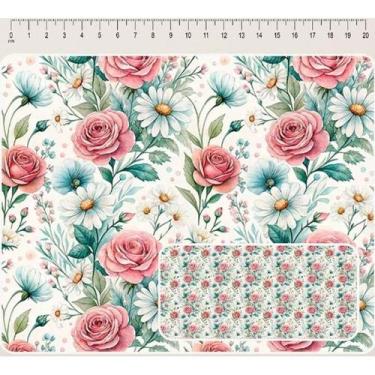 Imagem de Tecido tricoline digital Coleção Floricultura rosas 50 x 150 cm - Fern
