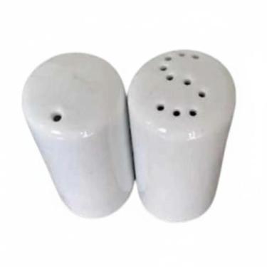 Imagem de Saleiro epaliteiro de mesa kit 2 pçs base reta em porcelana forte e re