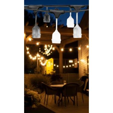 Imagem de Varal de Luzes 5m com 5 Soquetes E27 IP65 para Festas - Congratulation