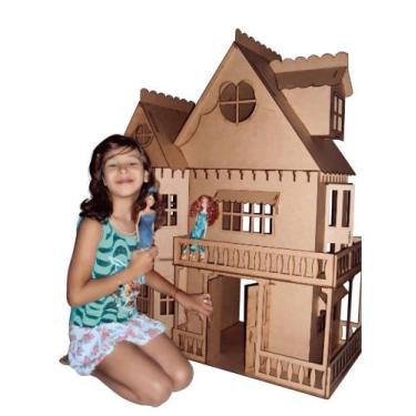 Imagem de Kit Casa Boneca Móveis Barbie Emily MDF Cru C+C - Darama