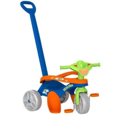 Imagem de Triciclo Bandeirante Mototico Função Passeio e Pedal, Azul, Laranja