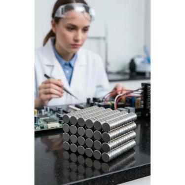Imagem de 100 Imãs Super Fortes 5x1mm Redondo Potentes N35 - Congratulations Sto