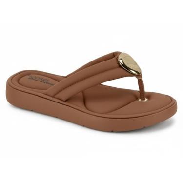 Imagem de Modare Chinelo Avelã Elegância Casual Palmilha Ultra Macia -, Avela, 4