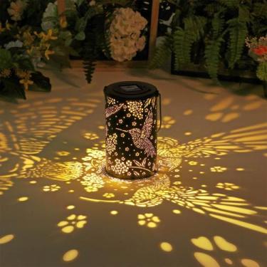 Imagem de Lanterna solar Hummingbird, luzes LED impermeáveis suspensas ao ar liv