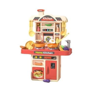 Imagem de Conjunto De Cozinha Para Meninas Com Som Simulado E Utensílios, Brinqu