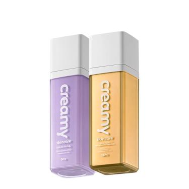 Imagem de Kit Sérum Facial Skincare Pro-adapaleno Vitamina C Gold Anti Aging e Clareador 30ML 30G Creamy