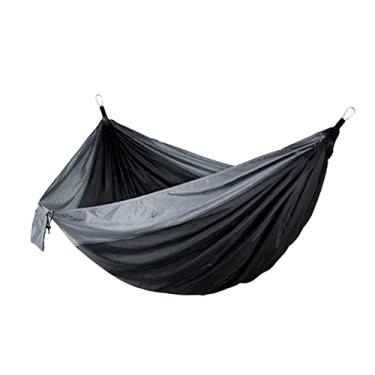 Imagem de #N/A Rede de Acampamento, Rede de Paraquedas Portátil para Caminhadas ao Ar Livre Viagens e Mochilas – Balanço de Rede de Nylon 210D para Quintal e Jardim – Cinza