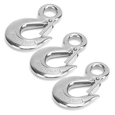 Imagem de Gancho deslizante de olho com segurança, 3 peças Marine Lifting Aço Inoxidável Gancho de Elevação Deslizante para Metalúrgico para Engenharia de Guindastes (0,75T)