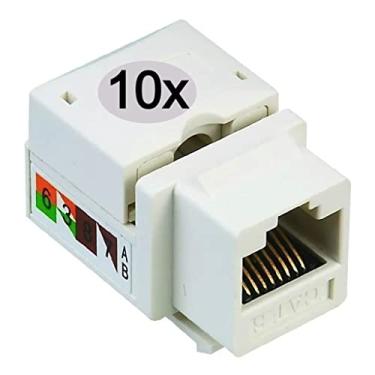 Imagem de 10x Conector Keystone Cat5E Fêmea Rj45 Tomada Original