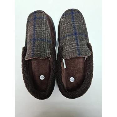 Imagem de Pantufa Sapato Masculino Diplomata Liang-M8185 Tamanho:39-40;Cor:Marrom Xadrez