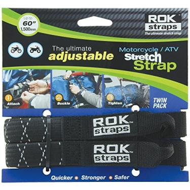 Imagem de ROK Straps ROK-10050 Alça elástica ajustável para motocicleta/quadriciclo preto/refletiva 45,72 cm - 152,4 cm