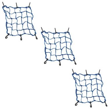 Imagem de 3 Rede Elástica Aranha P/ Moto Capacete Bagageiro 45 X 45 cm