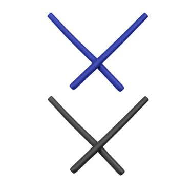 Imagem de Mryok 2 pares de kits de meias de substituição para Oakley Tailhook OO4087 - azul e preto