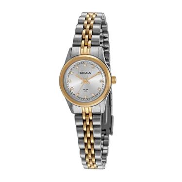 Imagem de Relógio Feminino Prata com Dourado Seculus 44052LPSVBA2